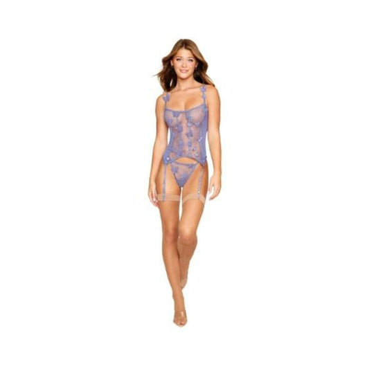 3d Butterfly Mesh Bustier Set Lavender Haze O/s