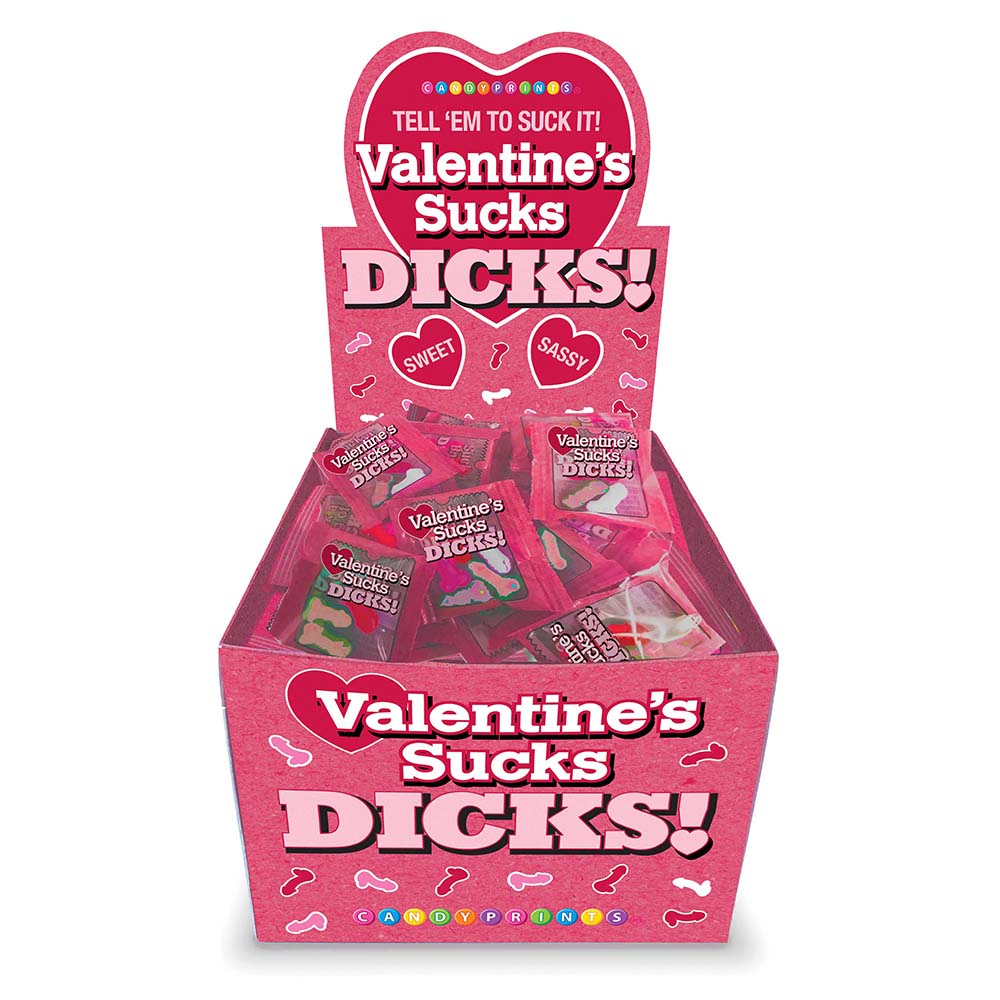 Valentines Sucks Dicks 100-Pack Display