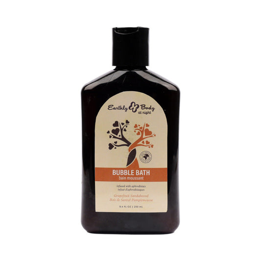 Earthly Body Hemp Seed By Night Aphrodisiac Bubble Bath Grapefruit Sandalwood 8.4 oz.