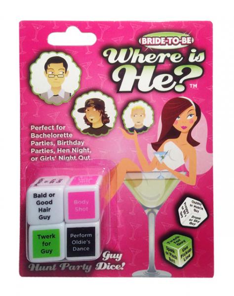 Bride to Be Where Is He Dice Hunt Game