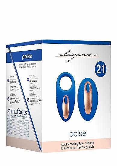 Dual Vibrating Toy - Poise - Blue