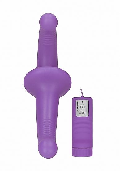 Ouch Vibrating Silicone Strapless Strap On Purple