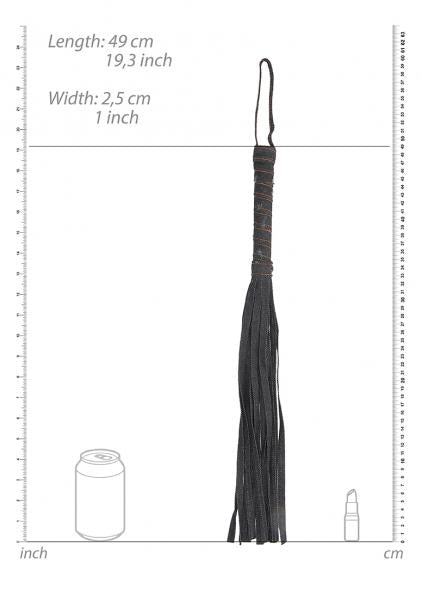 Denim Flogger - Roughend Denim Style - Black