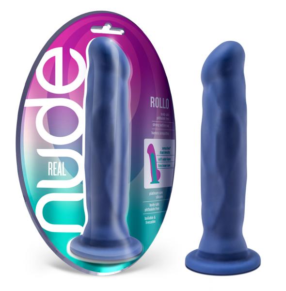 Real Nude Rollo Indigo Blue Dildo