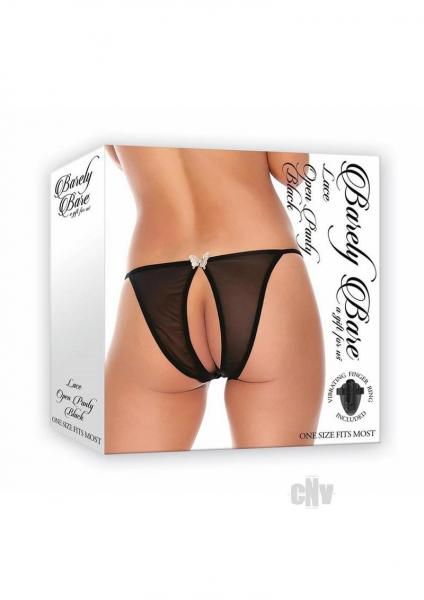 Barely B Lace Open Panty Black