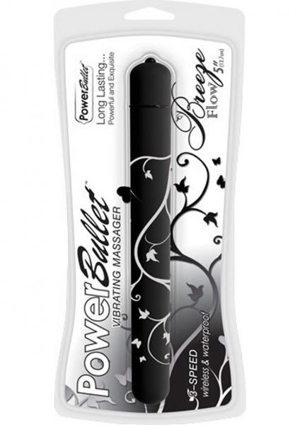 Power Bullet Breeze Flow Black 5 inches Vibrator