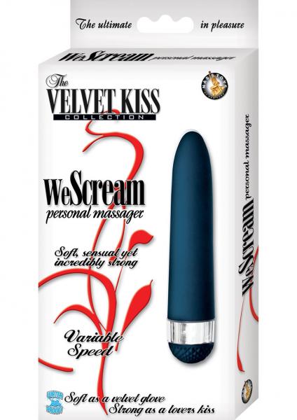 The Velvet Kiss We Scream Black Personal Massager