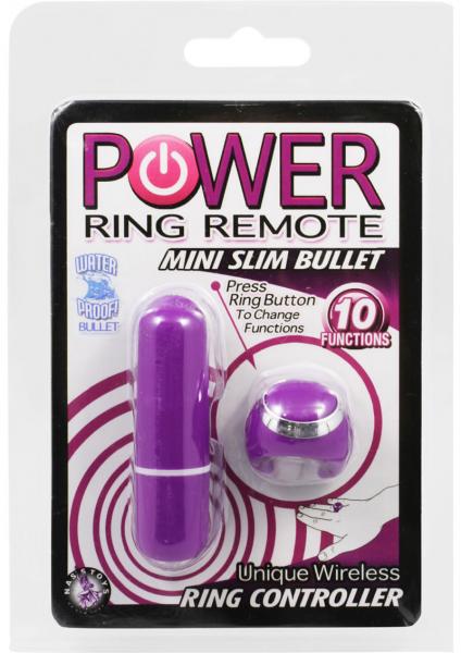 Power Ring Remote Mini Slim Bullet Waterproof 2.5 Inch Purple
