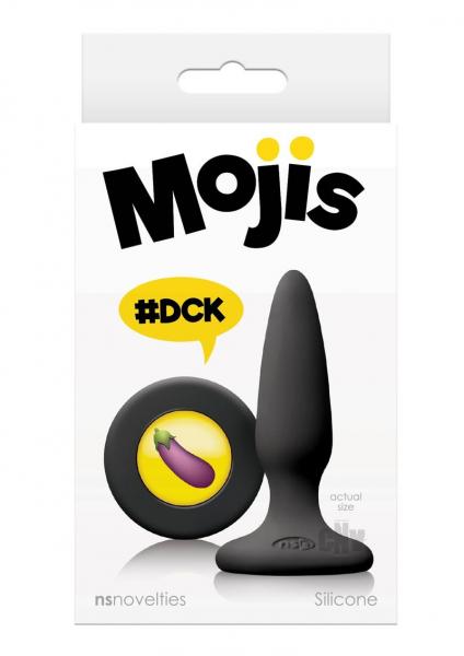 Tails Mojis Dck Eggplant Butt Plug Black