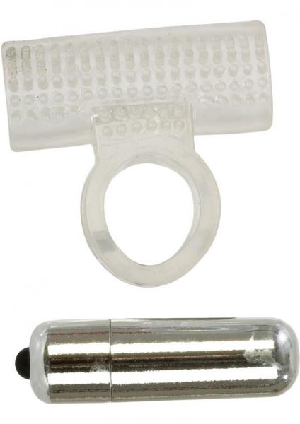 Basic Essentials Vibrating Action Enhancer With Removable Stimulator Clear
