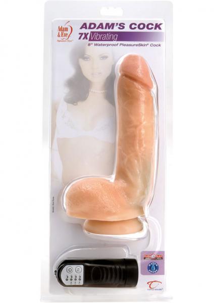 Adam's Cock 7X Vibrating Dildo Beige Natural
