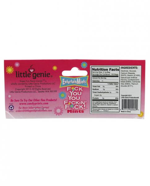 F*ck You You F*ckin F*ck Mints Bag Of 25 Fun Size Packages