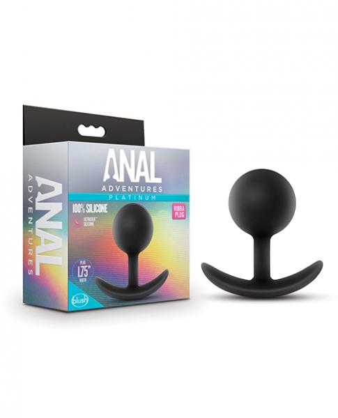 Blush Anal Adventures Platinum Silicone Vibra Plug - Black
