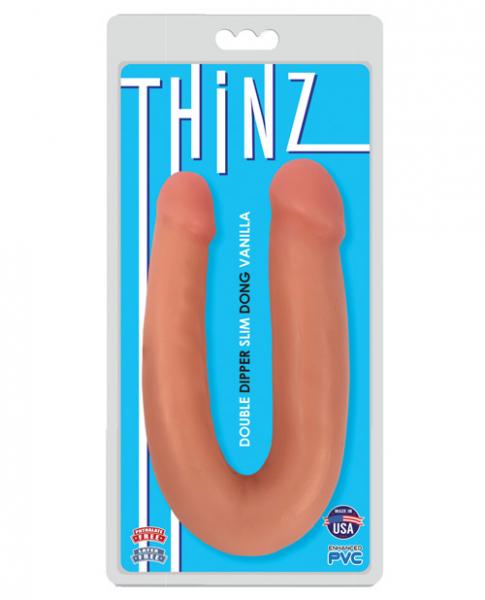 Thinz Double Dipper Slim 13" Dong - Vanilla