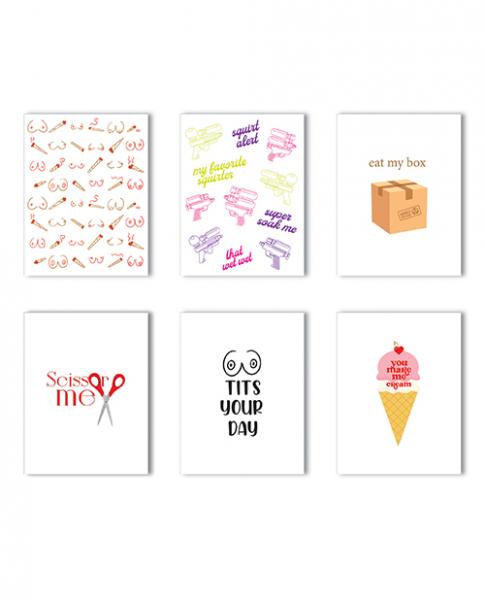 Pussy Power Naughty Greeting Card - Variety Pack Of 6