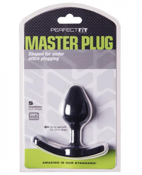 Strap On Master Butt Plug Small Black