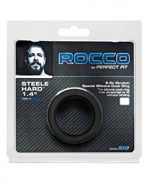 The Rocco Steele Hard 1.4 inches Silicone Super Stretch Black