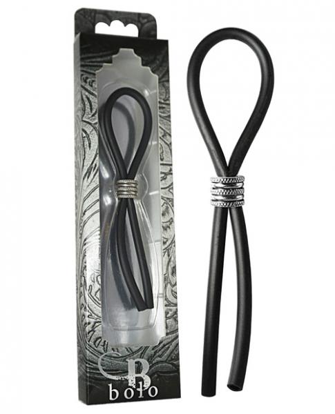 Bolo Lasso & Grooved Stainless Steel Slider Black