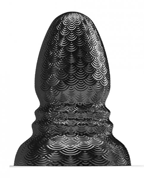 665 Stretch'r Ripple Butt Plug - Xl Black Metallic
