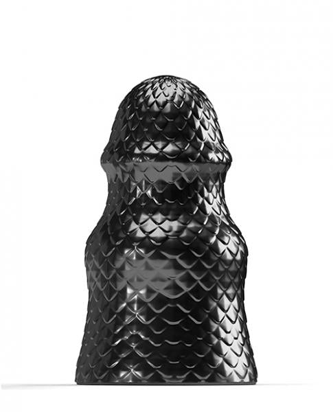 665 Stretch'r Scaly Butt Plug - L Black Metallic
