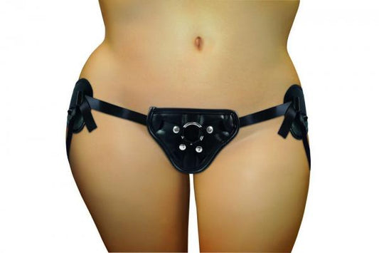 Plus Size PVC Corsette Adjustable Strap On Black Size 12 to 30