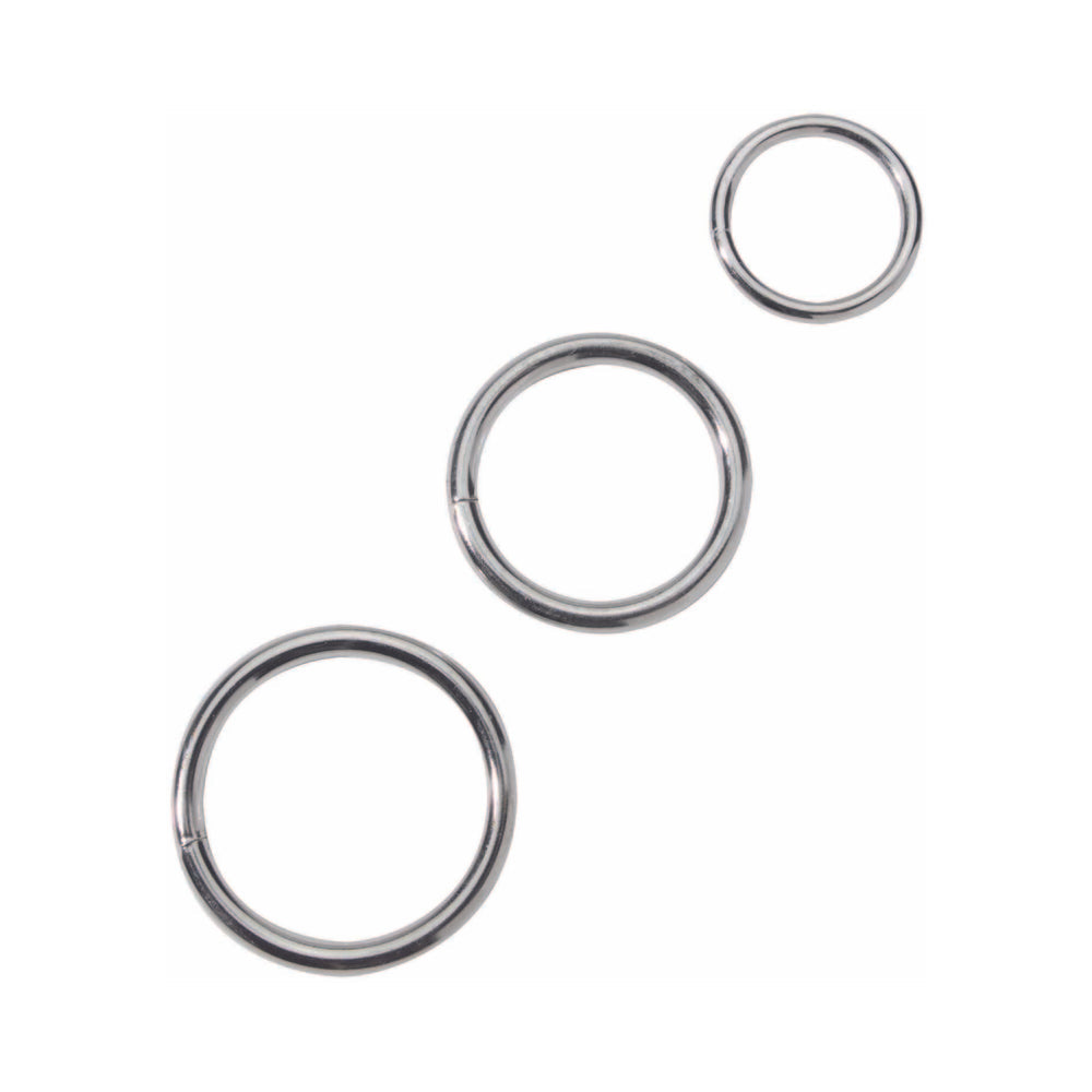 Spartacus Metal Cock Ring Set ( 3 Rings)