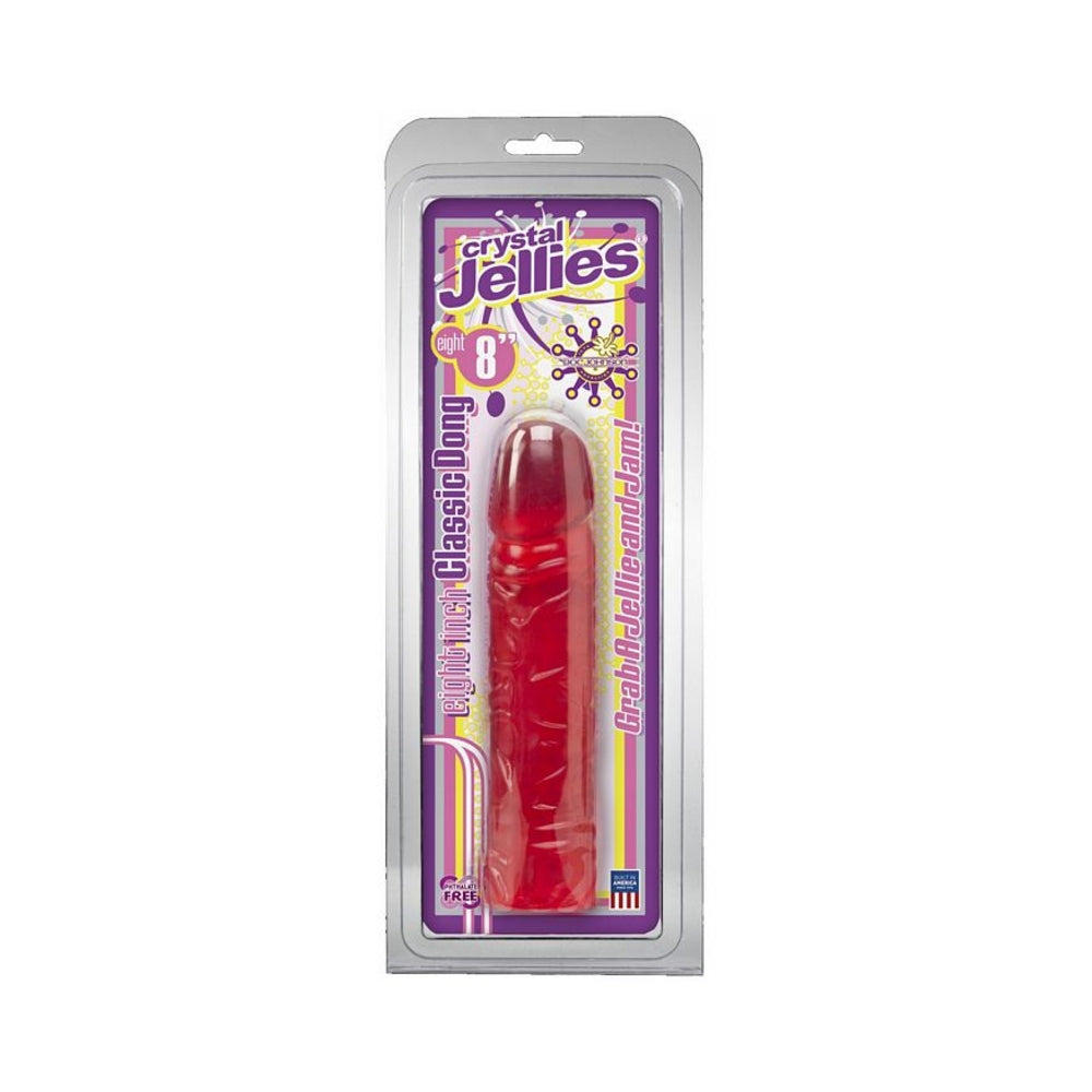 Crystal Jellies Classic Dong 8 Inch - Pink