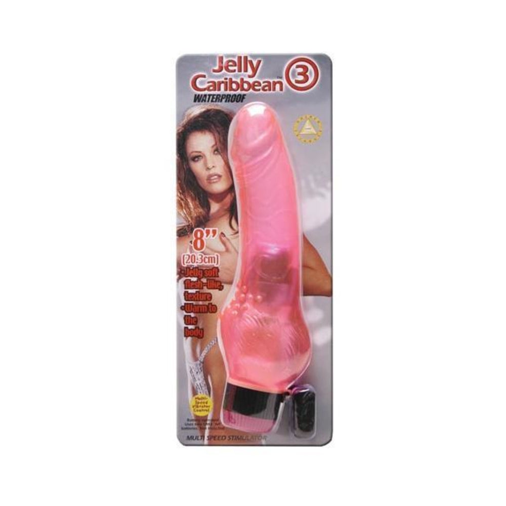 Waterproof Jelly Caribbean #3 Vibrator - Pink