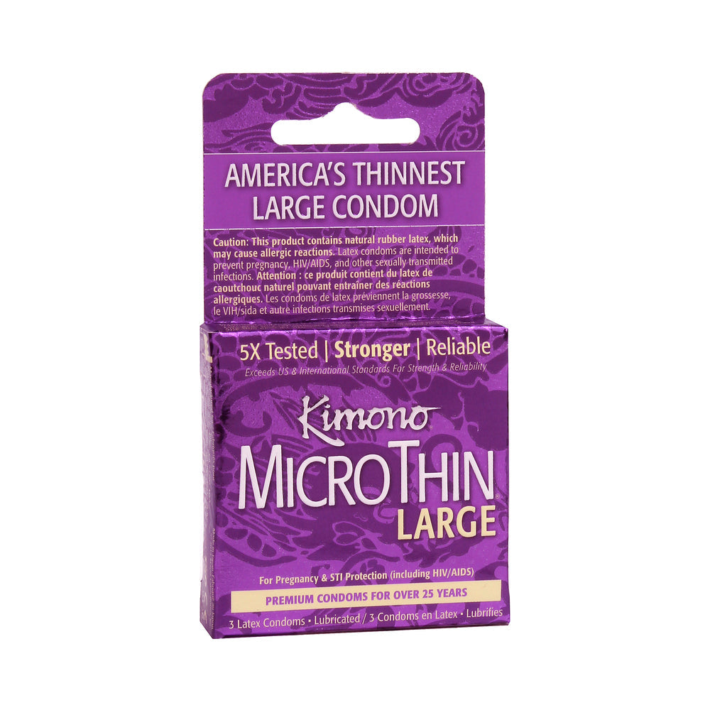 Kimono Micro Thin Large Condoms 3 Pack