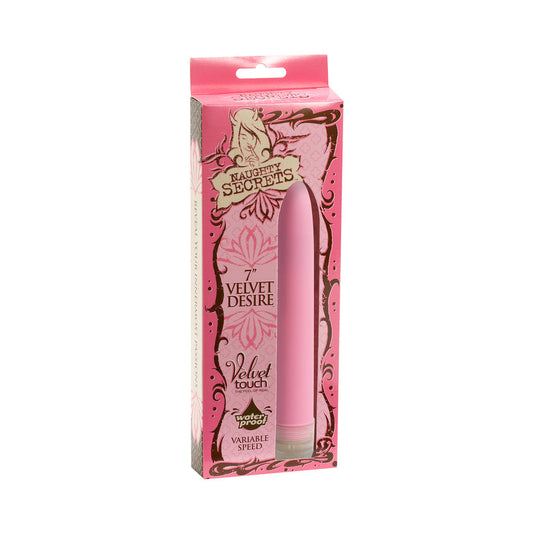 Naughty Secrets Velvet Desire 7 inches Pink Vibrator