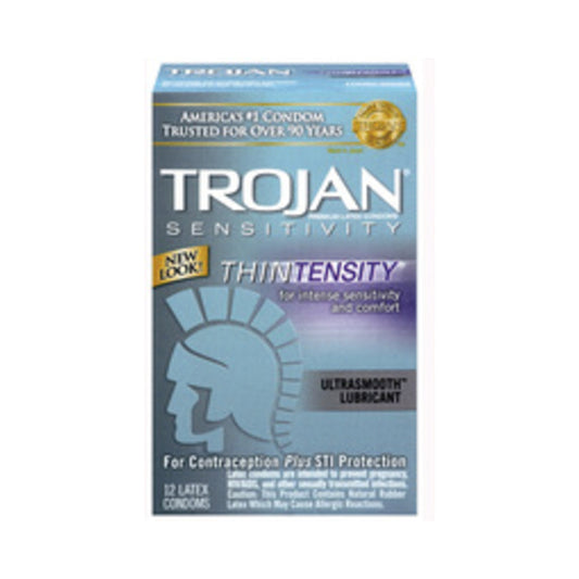 Trojan Thintensity Latex Condoms With Ultrasmooth Lubricant