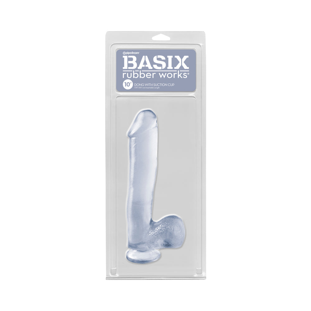 Basix Dong Suction Cup 10 Inch Clear