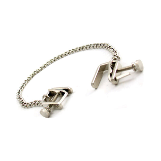 H2H Nipple Clamps Press With Chain Chrome