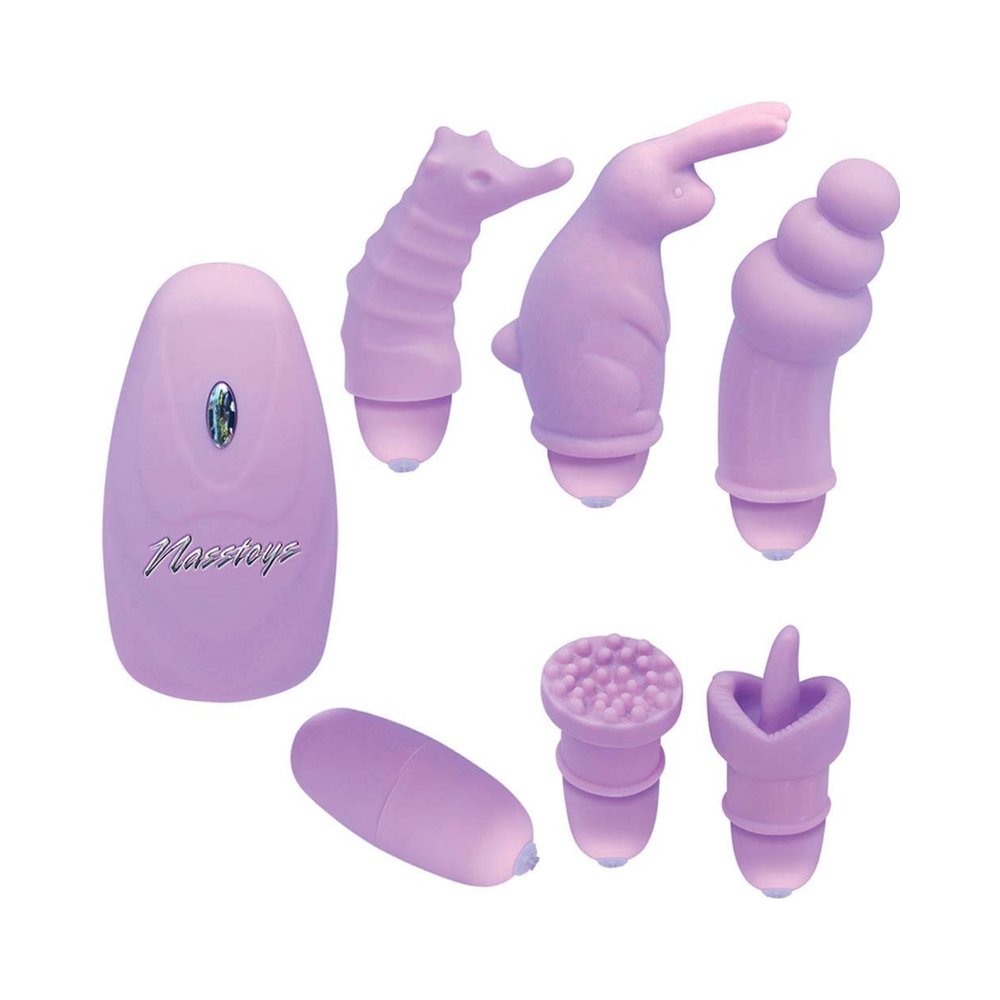 Elite Collection Vibrating Bullet 5 Changeable Sleeves - Purple