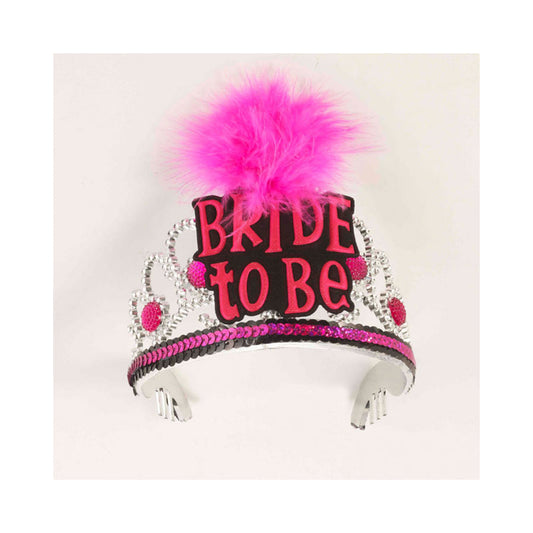 Bride To Be Tiara-Blk/Pink