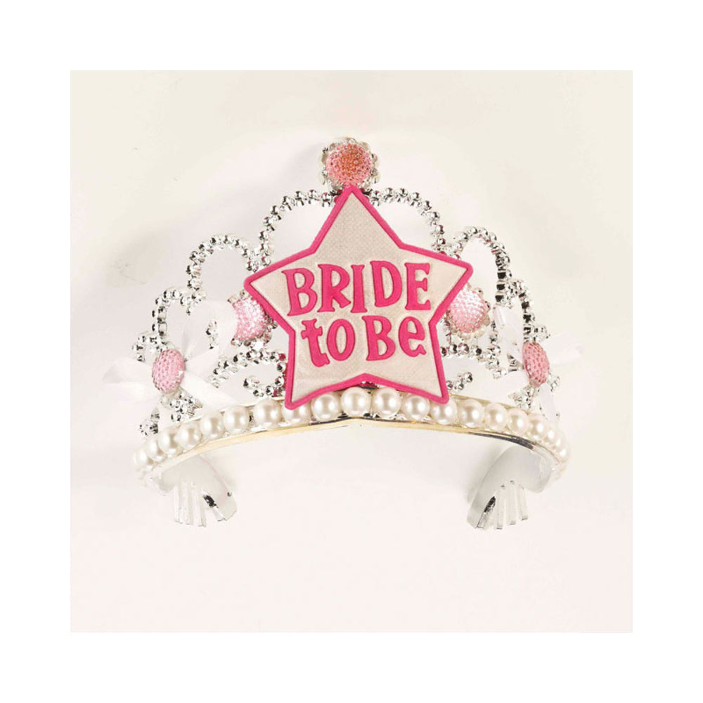 Bride To Be Star Tiara-Wht/Pink