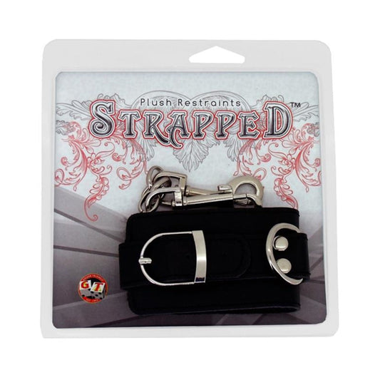 Strapped Black Leather Cuffs