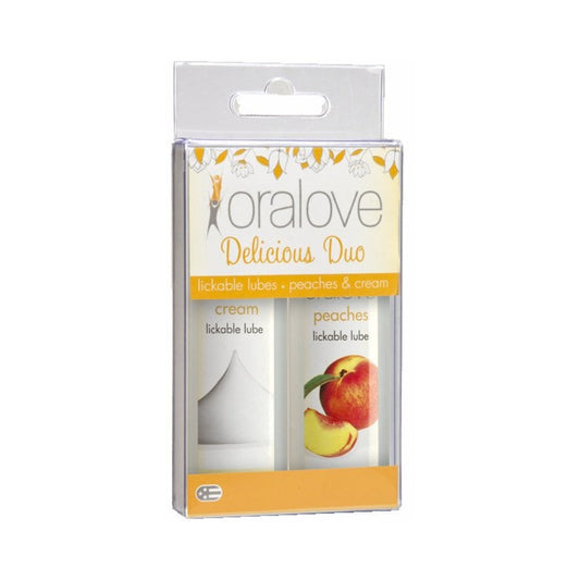 Oralove Delicious Duo Lickable Lubes Peaches and Cream