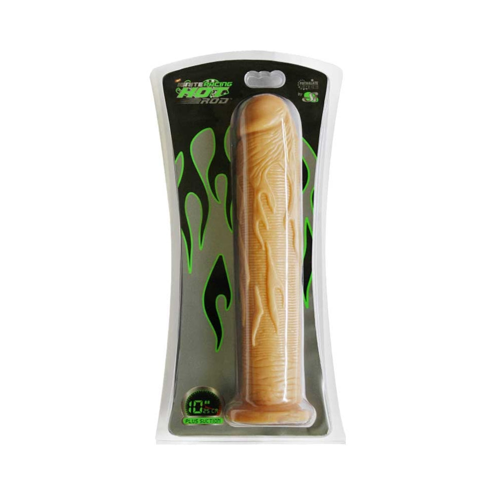 Hot Rod 10 inches Dildo Suction Cup Beige