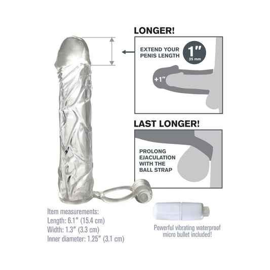 Fantasy X-tensions Vibrating Super Sleeve Clear