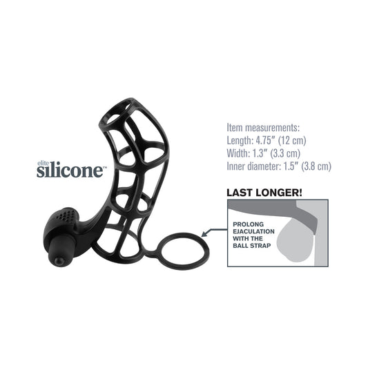 Deluxe Silicone Power Cage - Black