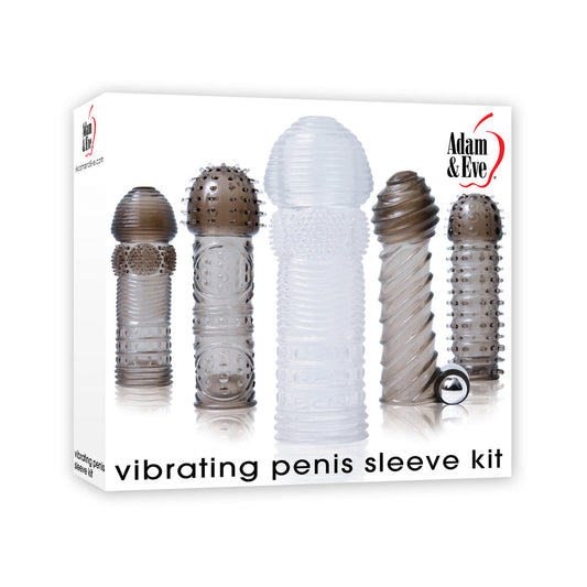 Vibrating Penis Sleeve Kit Smoke/Clear