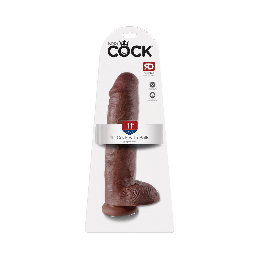 King Cock 11" Cock - Brown