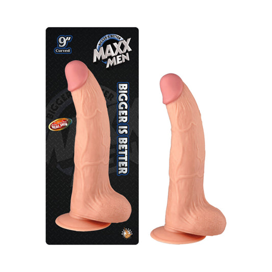 Maxx Men 9in Curved Dong Flesh