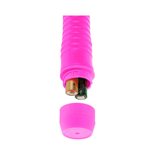Neon Ribbed Rocket Vibrator