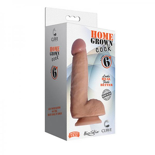 Home Grown 6 inches Bioskin Cock Latte Tan Dildo