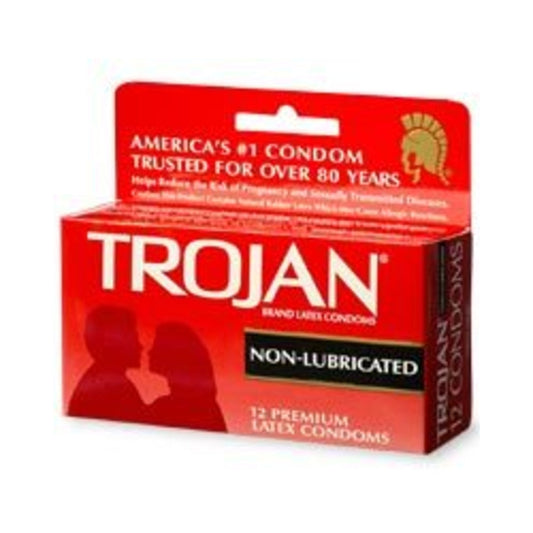 Trojan Enz Non-Lubricated Condoms - 12 Pack