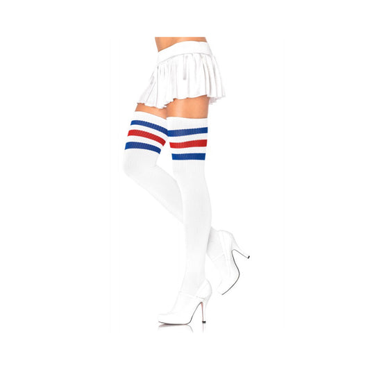 Athlete Thigh Hi W/3 Stripe Top O/s Red/white/blue
