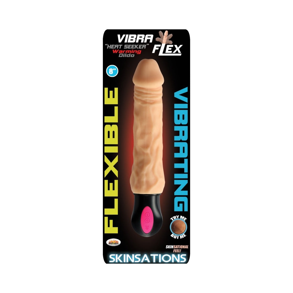 Skinsations Vibra-flex Heat Seeker Flexible/warming Dildo 12 Function