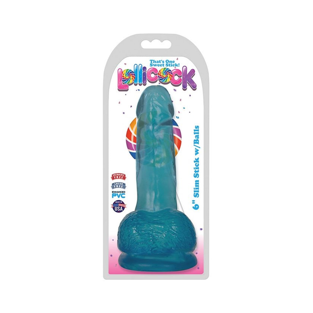 Lollicock 6 inches Slim Stick Dildo with Balls